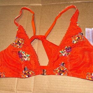 Floral Lace Orange Bralette Savage X Fenty
